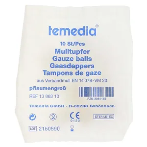Tampon de tifon de dimensiunea prunului steril 10 buc