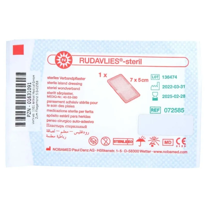 Rudavlies-sterile bandaj plasturi5x7 cm 1 buc — preț și oferte