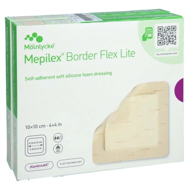 Bandaj din spumă Mepilex Border Flex Lite 10x10 Cm 10 buc — preț și oferte