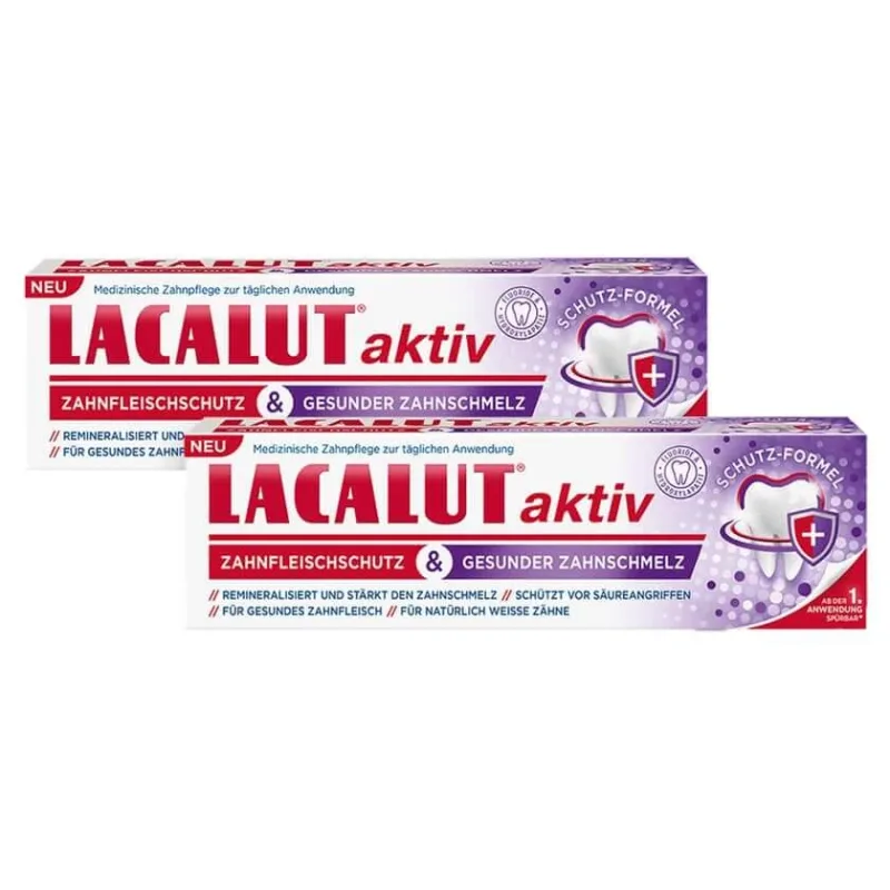 Lacalut Active Gum Protection & Gingii sănătoase 2X75 ml — preț și oferte