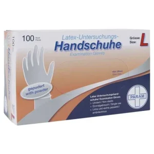 Mănuși de unică folosință din latex pudrate L 100 buc