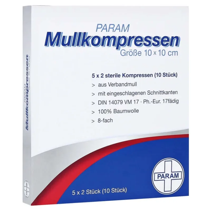 Comprese de tifon 10x10 cm sterile 8 pliuri 5X2 buc — preț și oferte