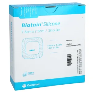 Biatain silicon spumă pansament 7.5x7.5 Cm 10 buc.