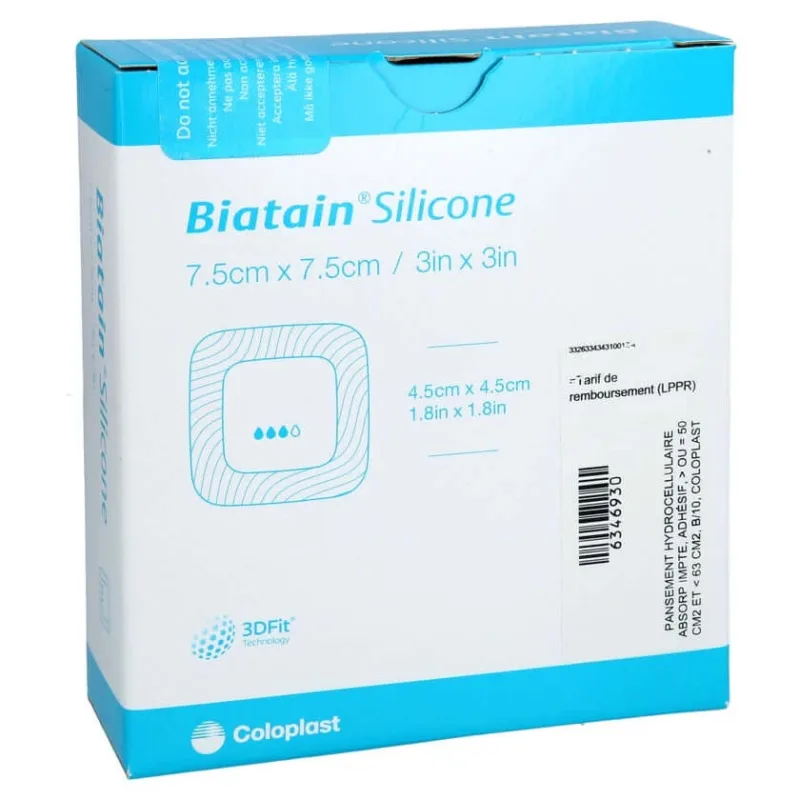 Biatain silicon spumă pansament 7.5x7.5 Cm 10 buc. — preț și oferte