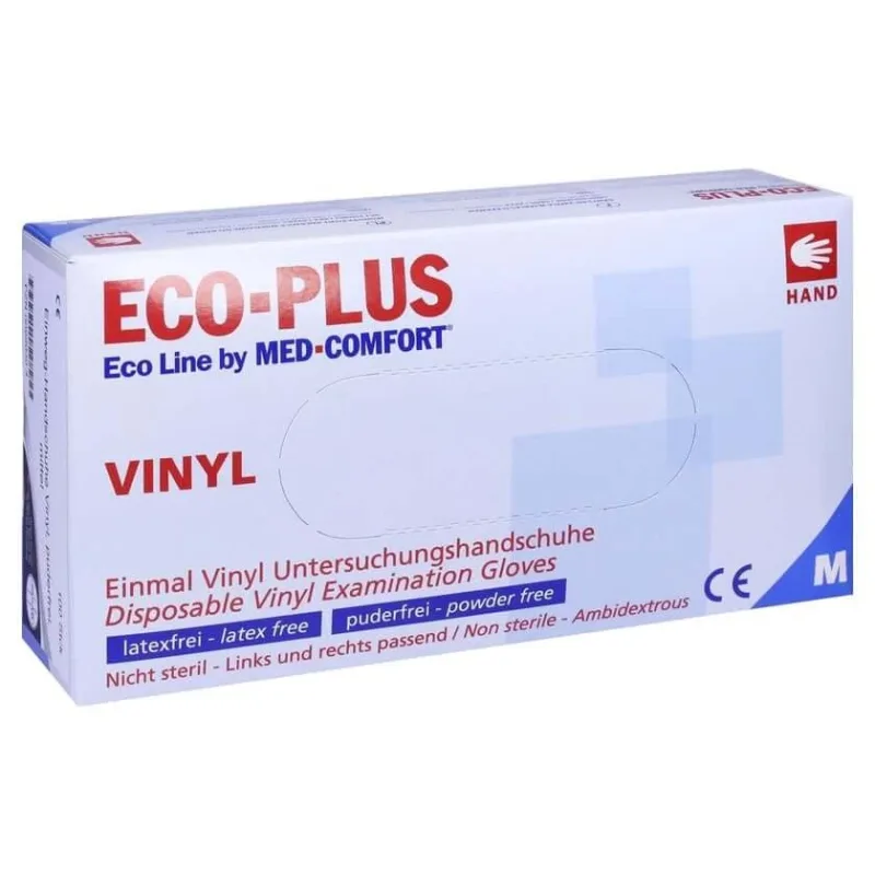 Mănuși de unică folosință din vinil fără pudră M 100 buc — preț și oferte