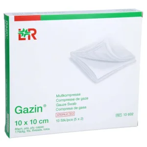 Gazin tifon comp.10x10 cm steril 8 ori 5X2 buc