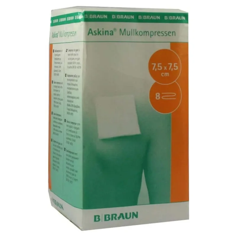 Comprese de tifon Askina 7.5x7.5 cm nesterile 100 buc. — preț și oferte