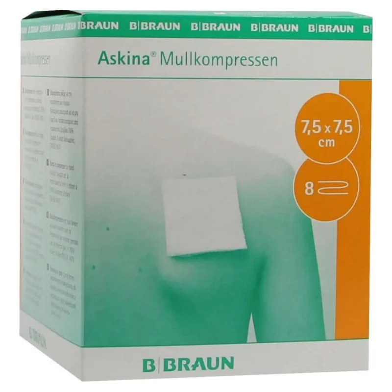 Comprese de tifon Askina 7,5x7,5 cm sterile 25X2 buc. — preț și oferte