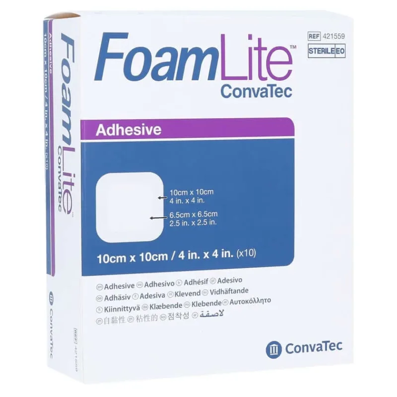 FOAM LITE Pansament adeziv Convatec din spumă PU 10x10 cm 10 buc. — preț și oferte