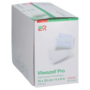 Vliwazell Pro Superabsorb.compress.sterile 10x20 Cm 30 buc
