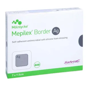 Pansament din spumă Mepilex Border Ag 7x7,5 cm st 5 buc