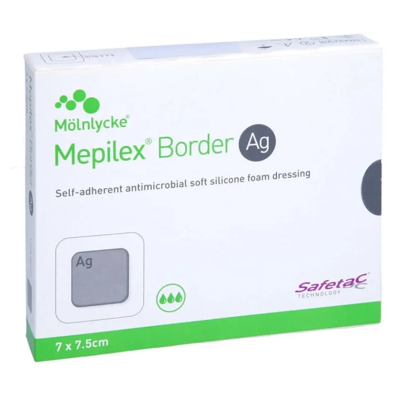 Pansament din spumă Mepilex Border Ag 7x7,5 cm st 5 buc — preț și oferte