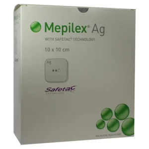 Pansament cu spumă Mepilex Ag 10 x 10 cm 10 buc