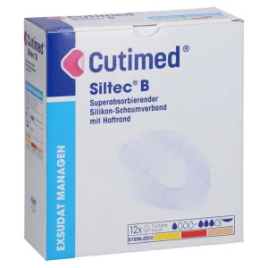 Cutimed Siltec B bandaj spumă 7x10 cm oval 12 buc.
