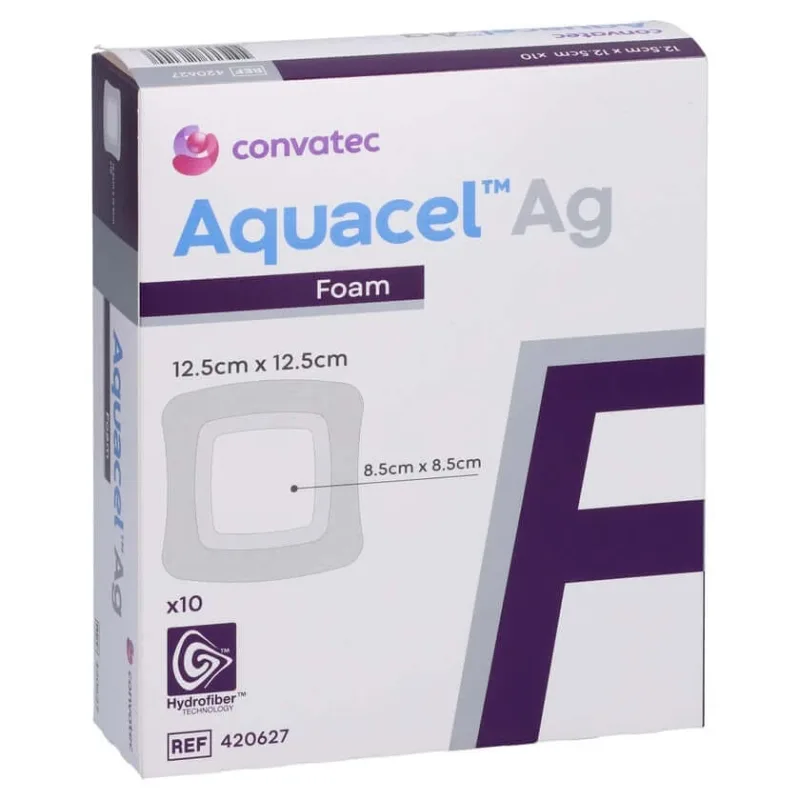 Aquacel Ag Spumă adezivă 12.5x12.5 cm Ver 10 buc — preț și oferte