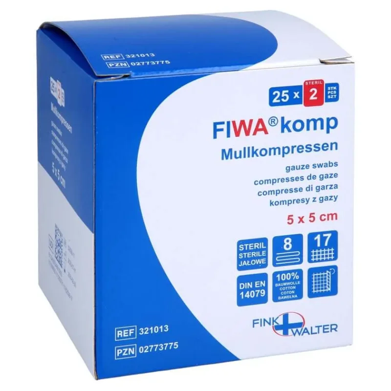 Comprese de tifon 5x5 cm sterile 8 fold 25X2 buc. — preț și oferte