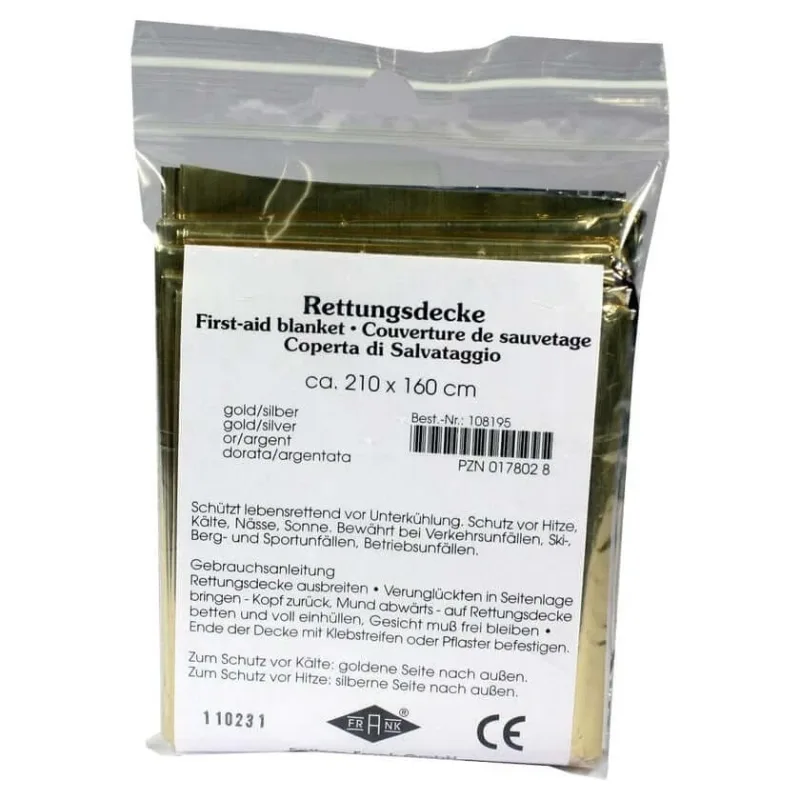 Pătură de salvare mașină 160x210 cm auriu/argintiu 1 buc — preț și oferte