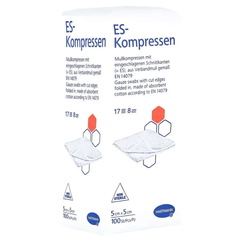 ES-KOMPRESSEN tampoane de tifon nesterile 5x5 cm 8-fold 100 buc. — preț și oferte