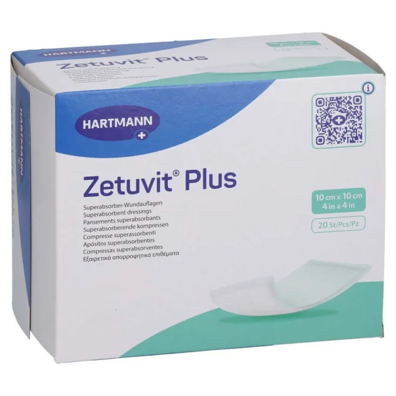 Zetuvit Plus compresă absorbantă extra puternică sterilă 10x10 cm 20 buc. — preț și oferte