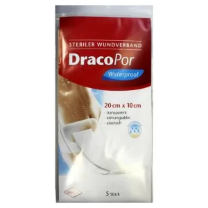 Dracopor Pansament impermeabil pentru răni 10x20 cm 5 buc