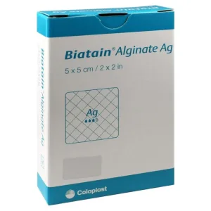 Biatain Alginate Ag Comprese 5x5 cm mi 10 buc