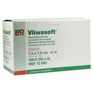 Comprese nețesute Vliwasoft 7,5 x 7,5 cm 6 straturi sterile 50X2 buc.