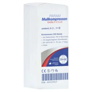 Comprese de tifon 5x5 cm nesterile 8 ori 100 buc.