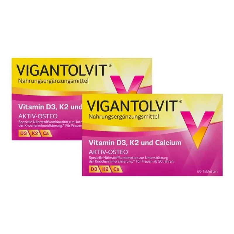 VIGANTOLVIT Vitamina D3 K2 Calciu 2X60 Capsule — preț și oferte