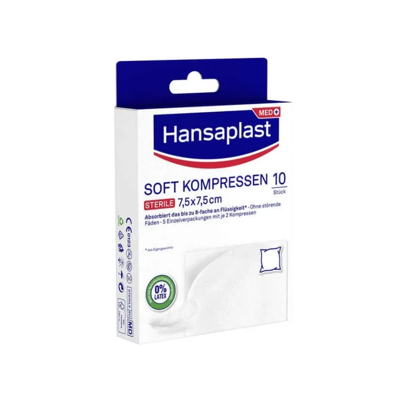 Hansaplast Comprese moi sterile 7.5x7.5cm 5X2 buc — preț și oferte