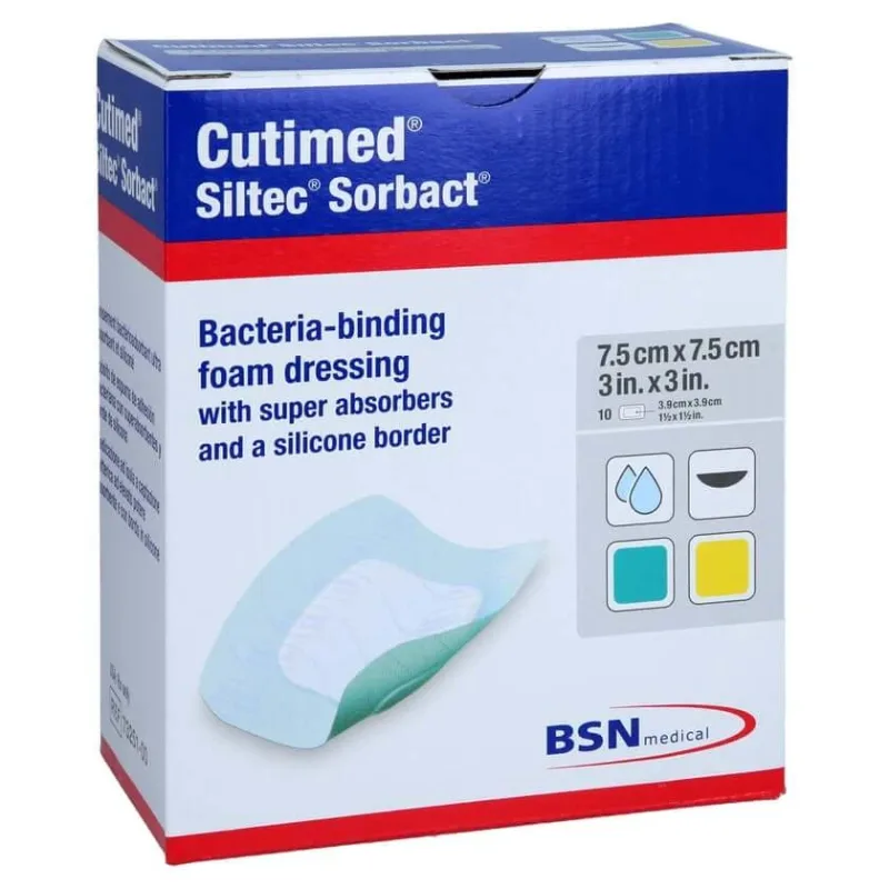 Cutimed Siltec Sorbact PU pansament 7.5x7.5 c 10 buc. — preț și oferte