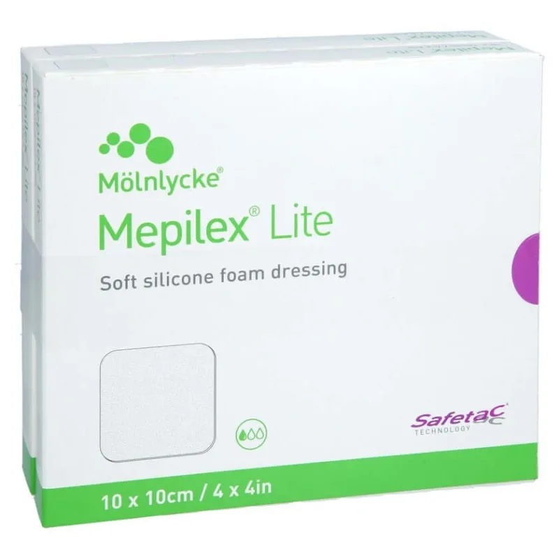 Bandaj spumă Mepilex Lite 10x10 cm steril 10 buc — preț și oferte
