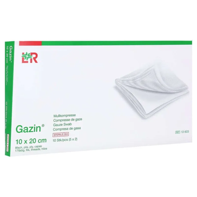 Comprese de tifon Gazin 10x20 cm sterile 8 fold 5X2 buc — preț și oferte