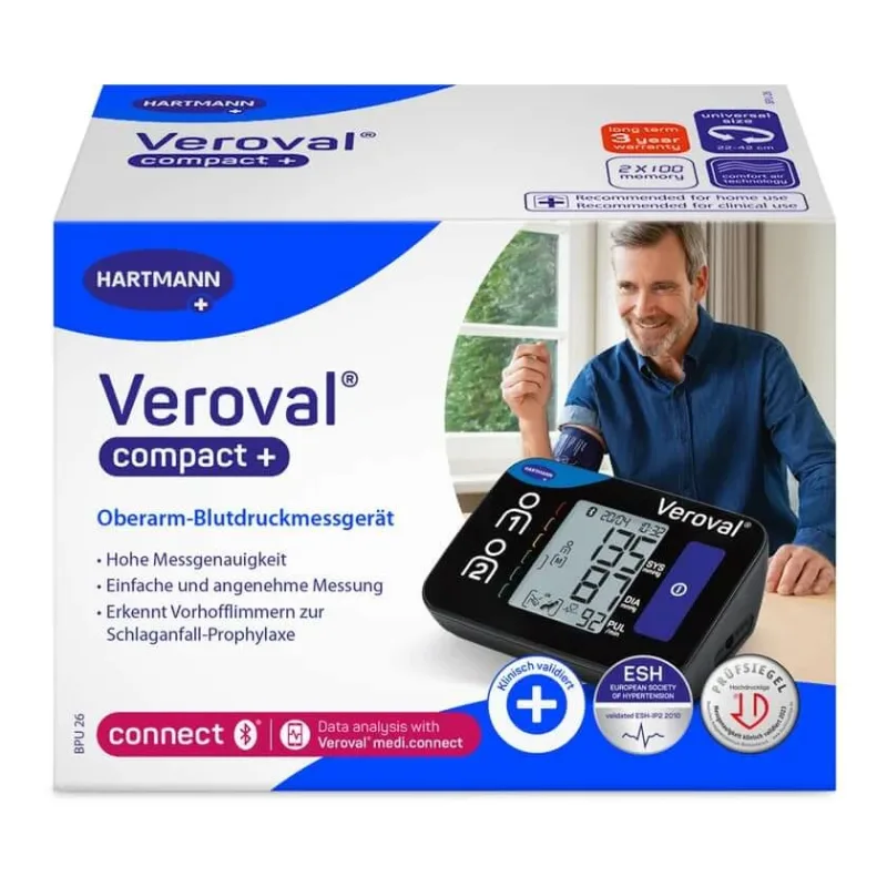 Veroval compact + monitor de tensiune arterială braț superior negru 1 buc — preț și oferte