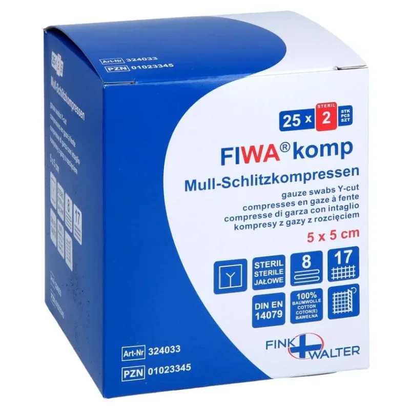 Comprese pentru tăieturi 5x5 cm sterile 8 fold 25X2 buc — preț și oferte