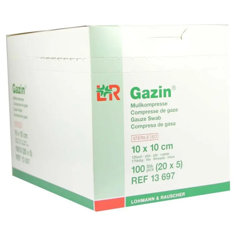 Comprese de tifon Gazin 10x10 cm sterile 12 ori 20X5 buc. — preț și oferte