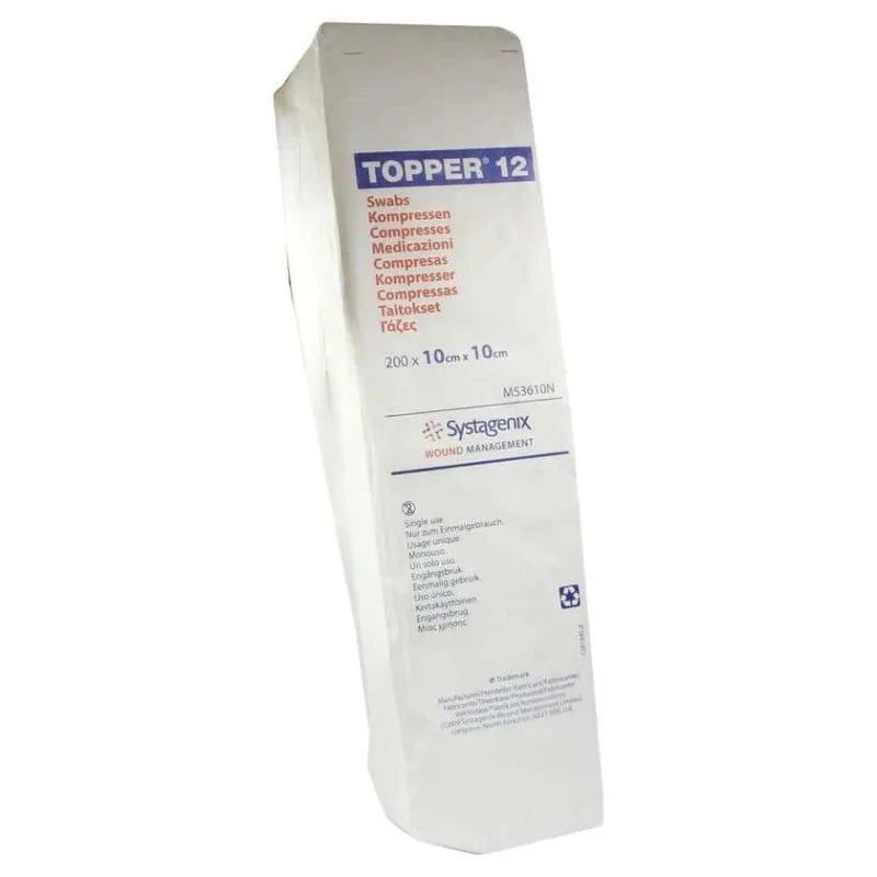 Topper 12 comprese 10x10 cm nesterile 200 buc. — preț și oferte