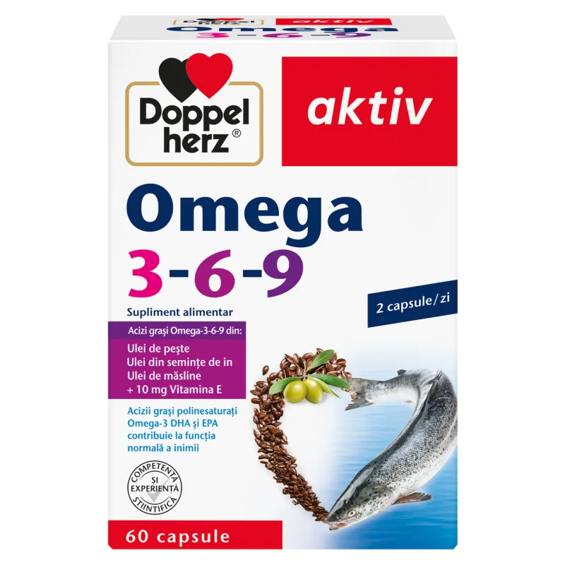 Omega 3-6-9, Doppelherz Aktiv | 60 capsule — preț și oferte