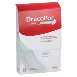 Dracopor Sensibil 8x15 cm steril cu silicon 20 buc.