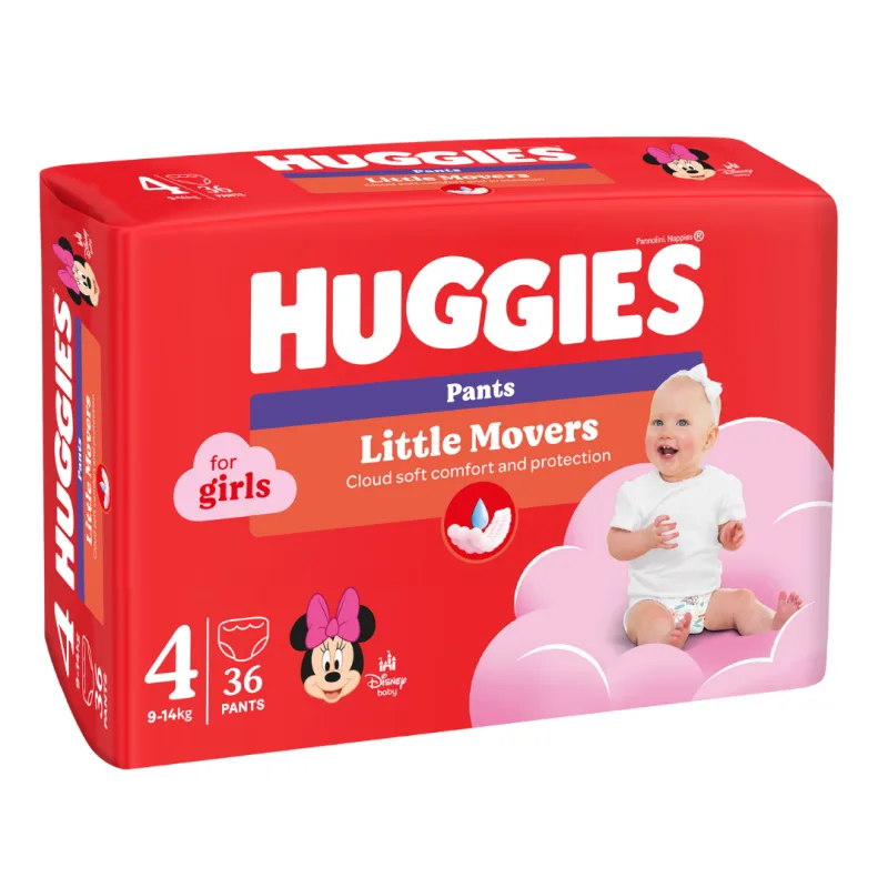 Scutece chilotel, Fetite, Marimea 4, 9-14 kg, 36 bucati, Huggies — preț și oferte