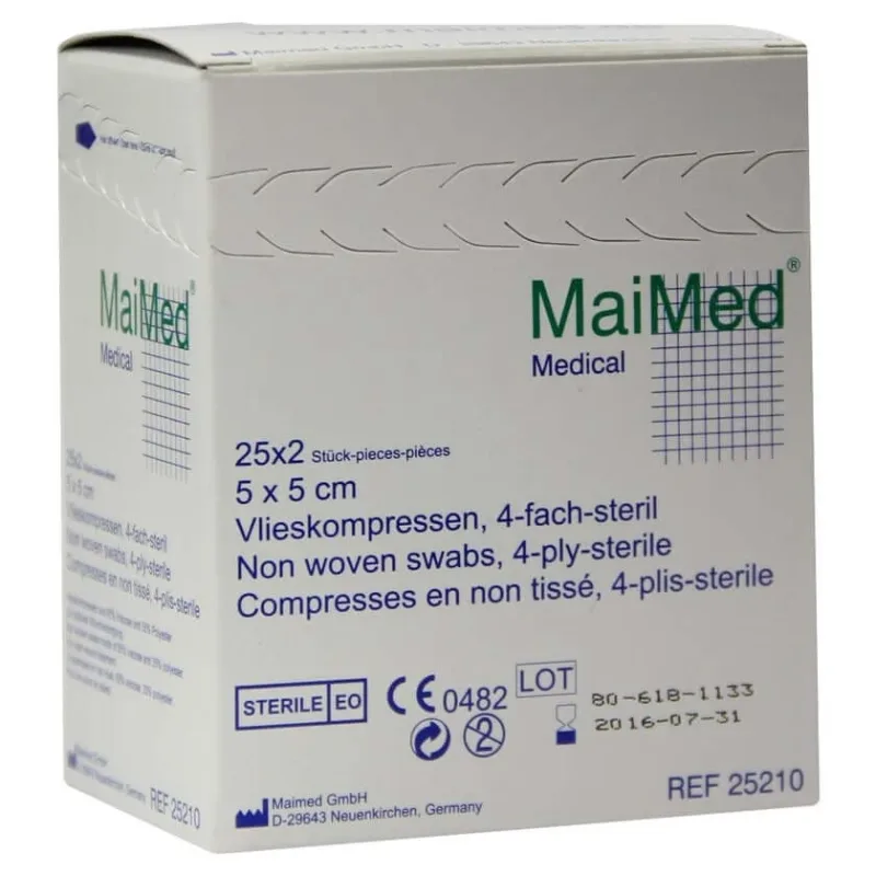 Comprese din fleece sterile 5x5 cm 25X2 buc. — preț și oferte