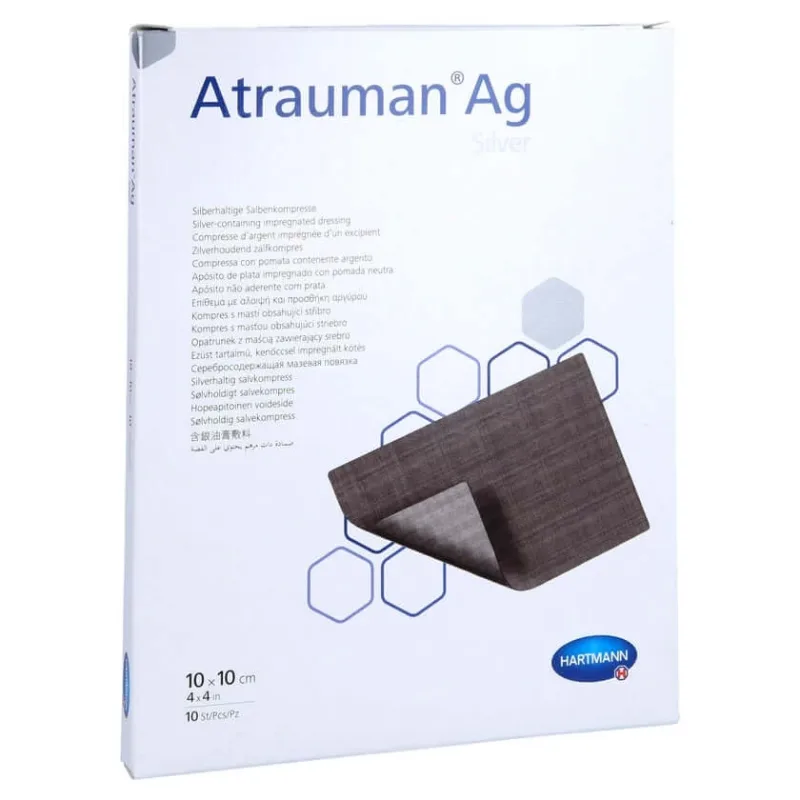 Atrauman Ag, comprese sterile 10 x 10 cm, 10 bucăți — preț și oferte