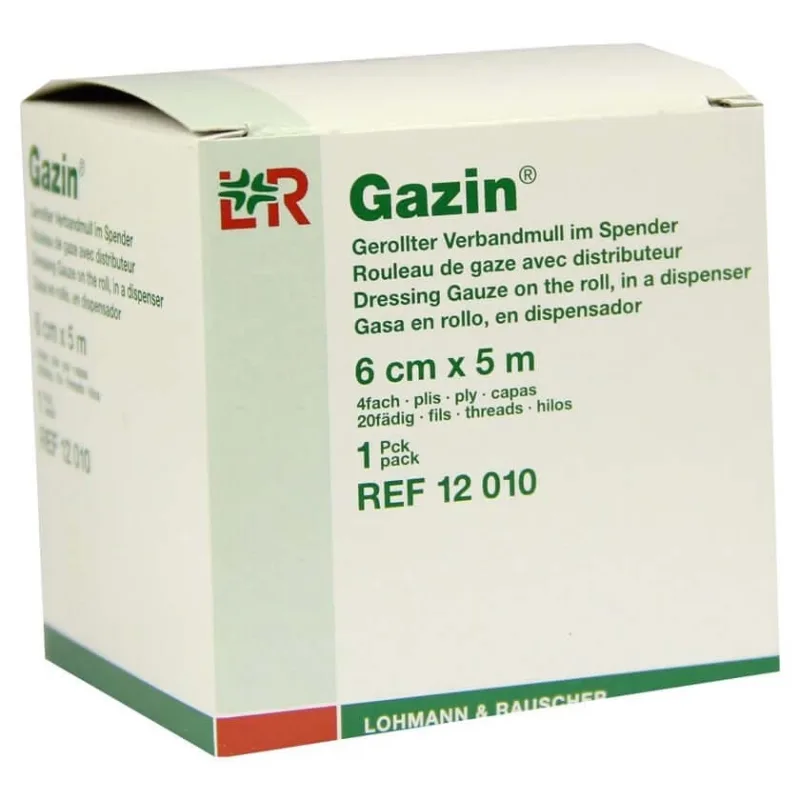 Gazin, tifon medical 6 cm x 5 m, rulat în 4 straturi, 1 buc. — preț și oferte