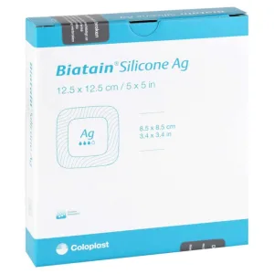 Biatain silicon Ag spumă pansament 12.5x1 5 buc