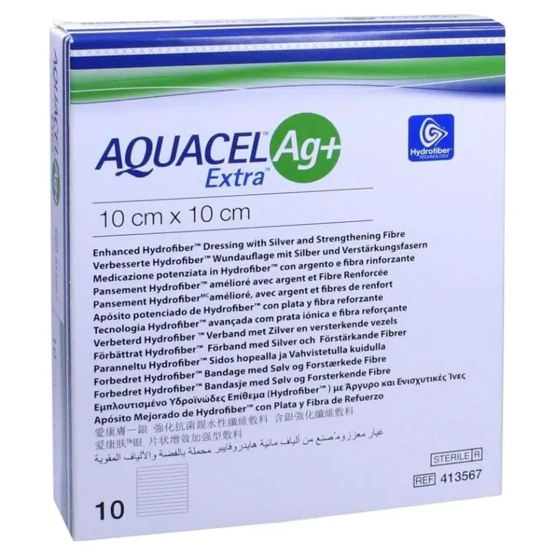 Aquacel Ag+ Extra 10x10 cm comprimă 10 buc. — preț și oferte