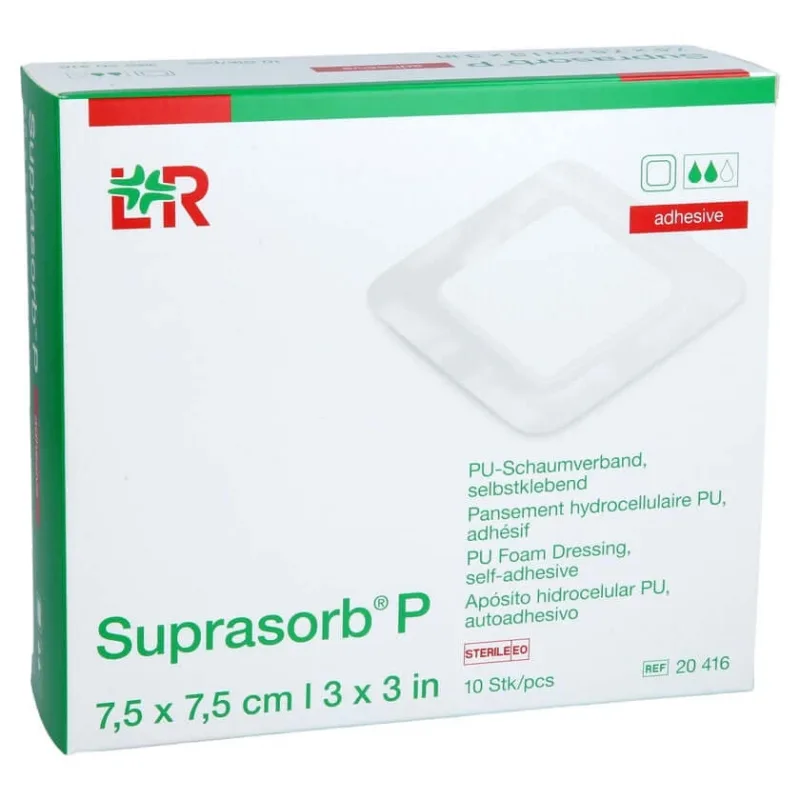 Suprasorb P Pu-foam autoadeziv 7,5x7,5 cm 10 buc. — preț și oferte