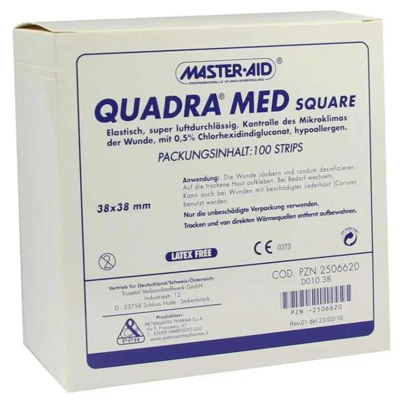 Quadra MED pătrat 38x38 mm benzi Master 100 buc — preț și oferte