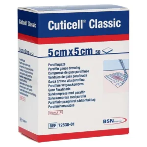 Cuticell tifon parafinat clasic, 5 x 5 cm, steril 50 buc.