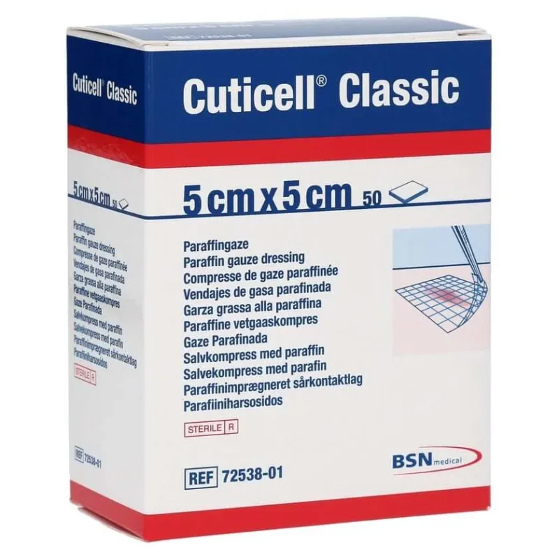 Cuticell tifon parafinat clasic, 5 x 5 cm, steril 50 buc. — preț și oferte