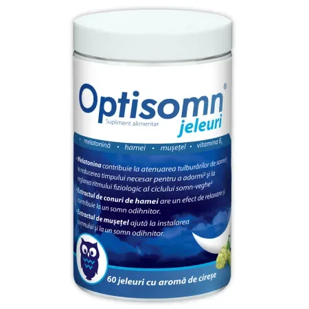 Optisomn – Jeleuri pentru somn cu aroma de cirese, Zdrovit | 60 bucati NP PHARMA — preț și oferte
