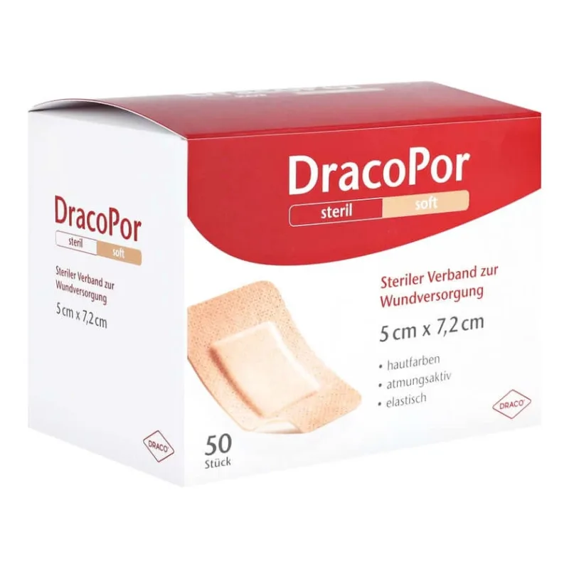 Pansament Dracopor 5x7,2 cm, steril, cutie de 50 bucăți — preț și oferte